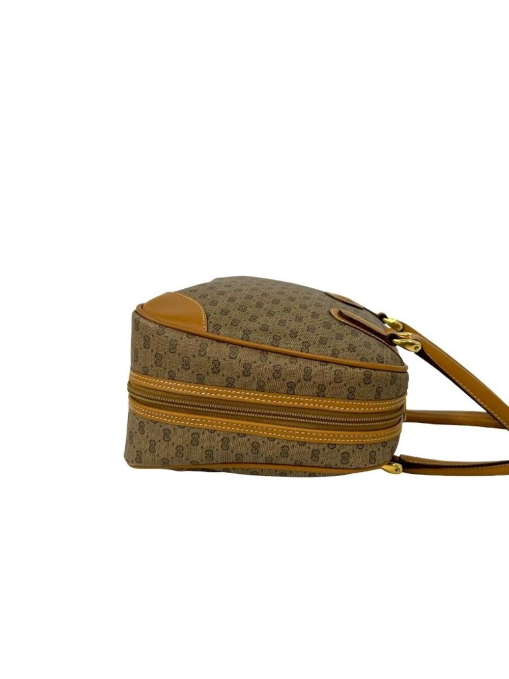 Gucci Vintage Micro GG Leather Mini Boston Bag Brown Camel - Picture 6 of 10